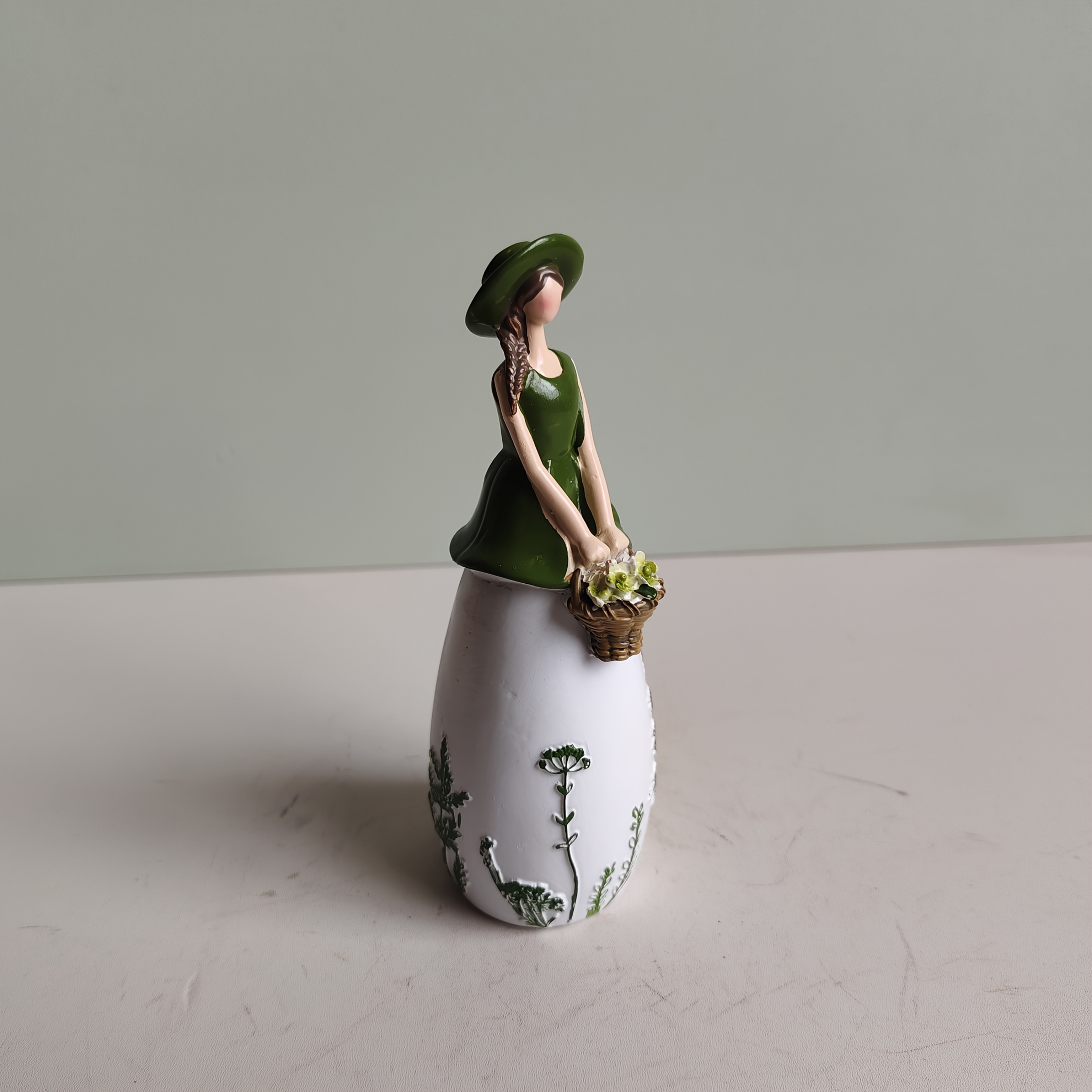 E-shop Figur Statue pastoralen Mädchens – Moderne Tischdeko aus Harz, geeignet für Zuhause, Büro, Garten & Gebrauch, elegant, geeignet für Wohnzimmer,
