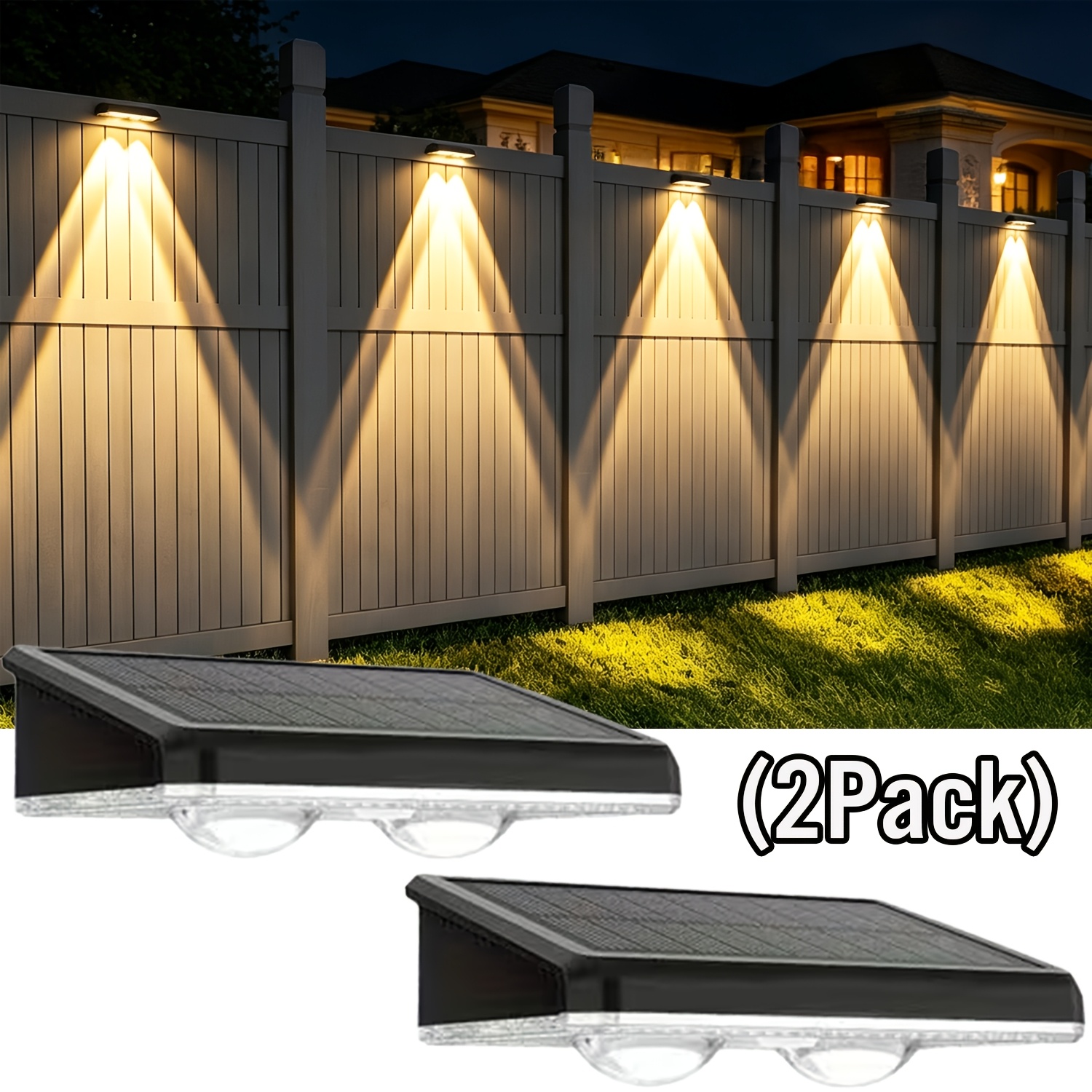 4/2er pack solar zaunleuchten – 3 beleuchtungsmodi