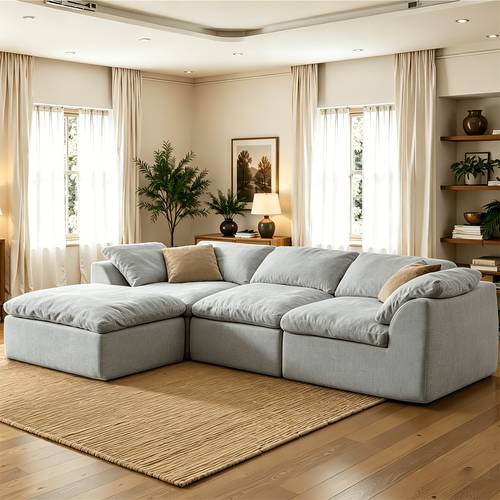 cloud sectional couches for living room convertible l shape boneless couch with ottoman 3 seater compressed sofa bed modular sectional sofa
