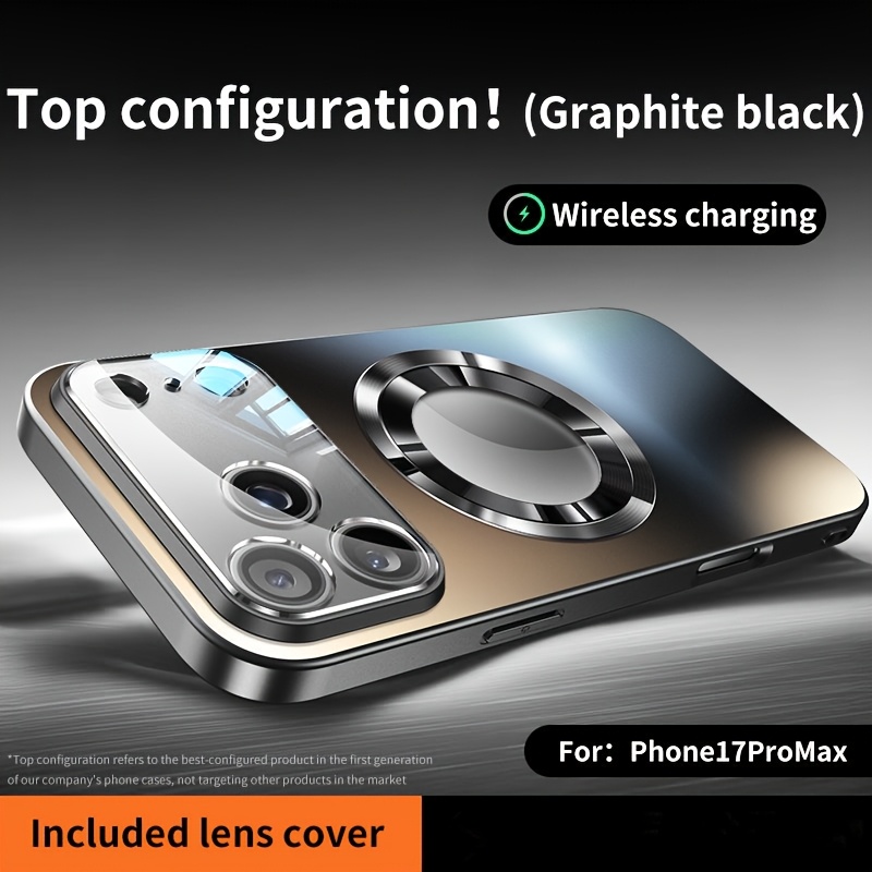 TEMU Phone Case: New Titanium Metallic Color Luxury Matte Phone Case For Iphone18promax 18pro 17 16 15 14 13 12 11 Pro Max/plus 17air Magnetic