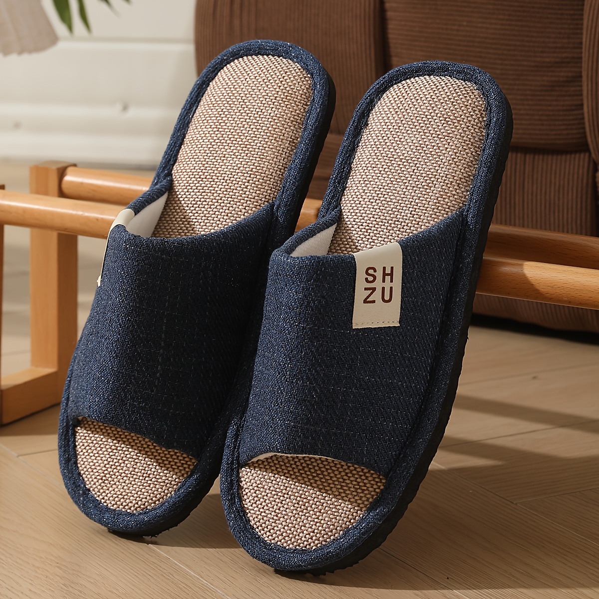 TEMU Men's & Unisex Slip- Slippers - Non-slip Lightweight Indoor/outdoor With Sole, Cushioned Comfortable Sole Suitable For, Office, Casual Wear -