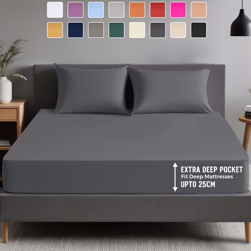 Image of Deep-pocket Fitted Sheet-- Velvet Fabric; Quilted, Non-slip Design With 360° Full-wrap Elastic; Wrinkle, Fade, And Shrink-resistant; Machine Washable (pillowcases Not Included); Fits Mattress Types.