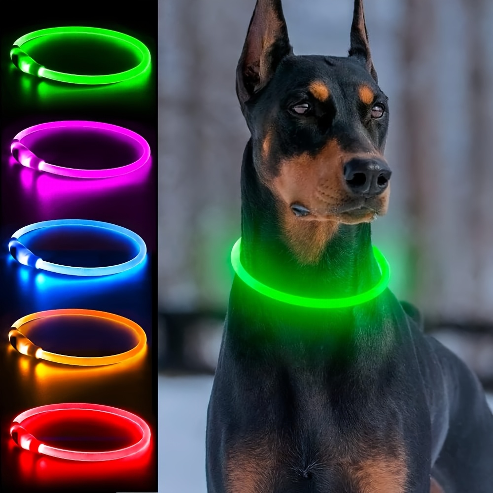 USB Rechargeable LED Dog Collar for Pet Safety