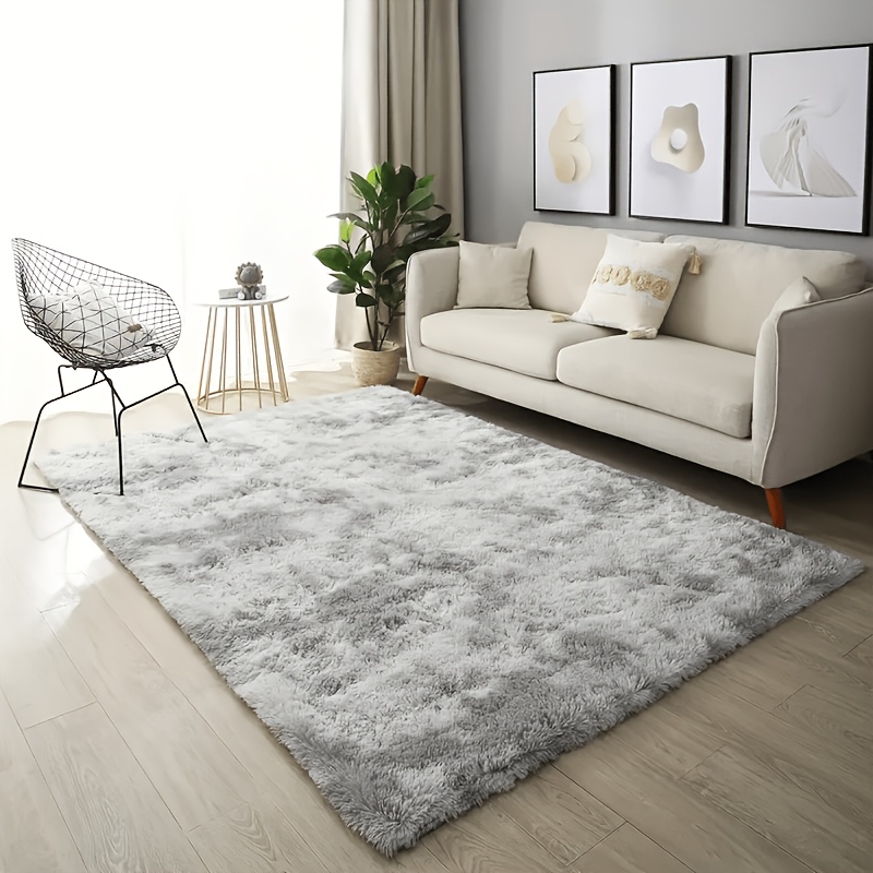 TEMU 1pc Tapis Long en Peluche , Moderne et Luxueux, Absorbant & , Adapté pour Salon et Chambre à Coucher, Décoration Maison, Tapis de Zone