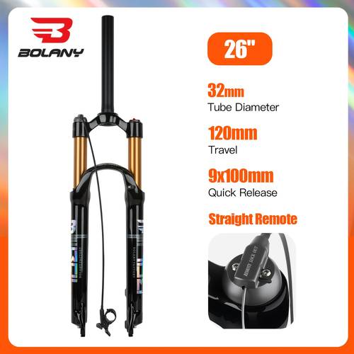 mtb fork 26 27 5 29 inch bike front fork with remote lockout 120 32mm qr 9x100mm lightweight air fork for mountain bike xc trail water bottle not included