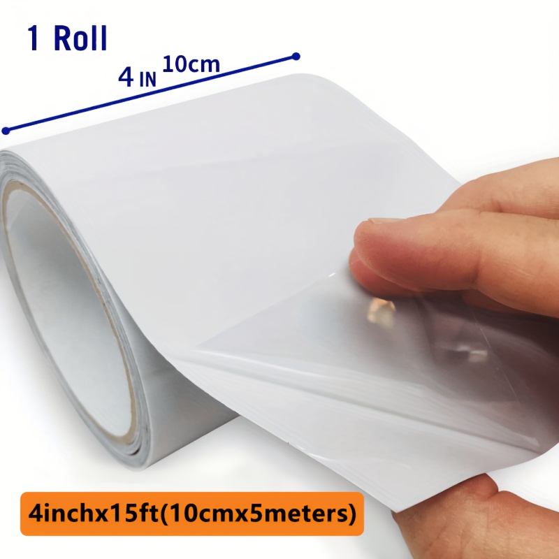 E-shop Weißes Wasserdichtes Band für Lecks, Hochleistungs-Marinendichtring, 15ft x 4in, für Pools, Dachrinnen, Unterwasserreparatur und Abdichten