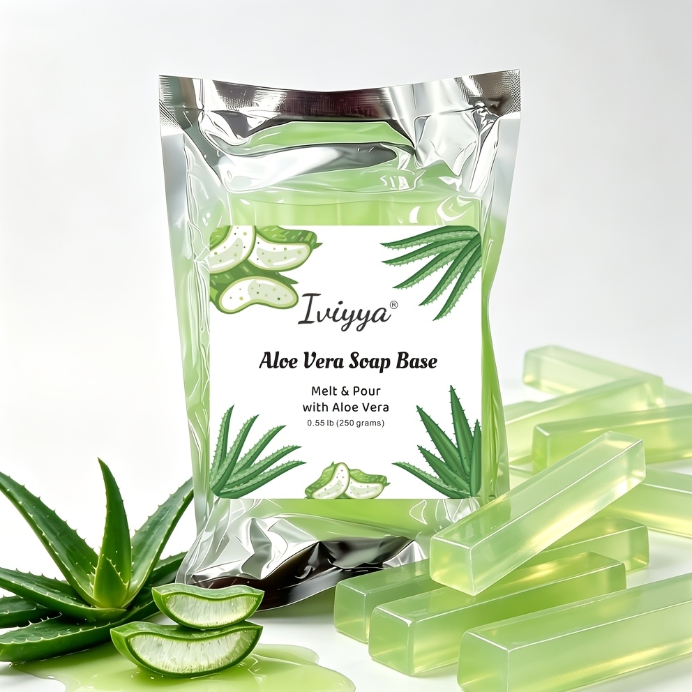 Image of 250g Aloe Vera Soap Base, Soap Making Supplies With Soap Making, Melt And Pour Soap Base, Melt And Pour Soap, Sls/ Free