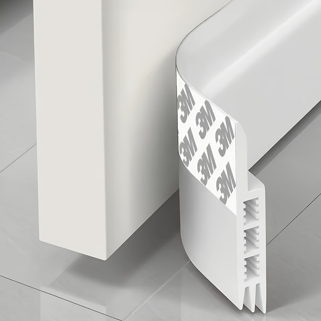 43in/110cm Door Draft Stopper Under Door Doors Sweep Weather Stripping Sheets, Rolls & Strips Strong Adhesive