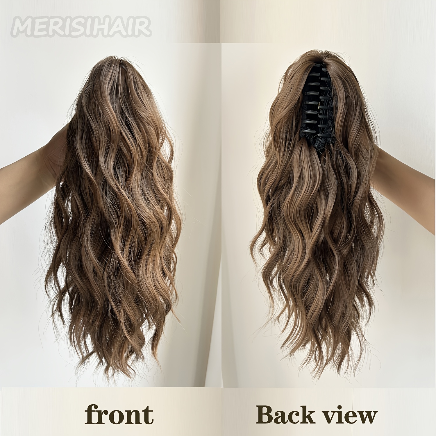 TEMU Claw Ponytail Hair Extension - Curly Wave Heat-resistant Fiber Synthetic Ponytail Wig, Hair Accessory,suitable For Women's Parties And Daily Use