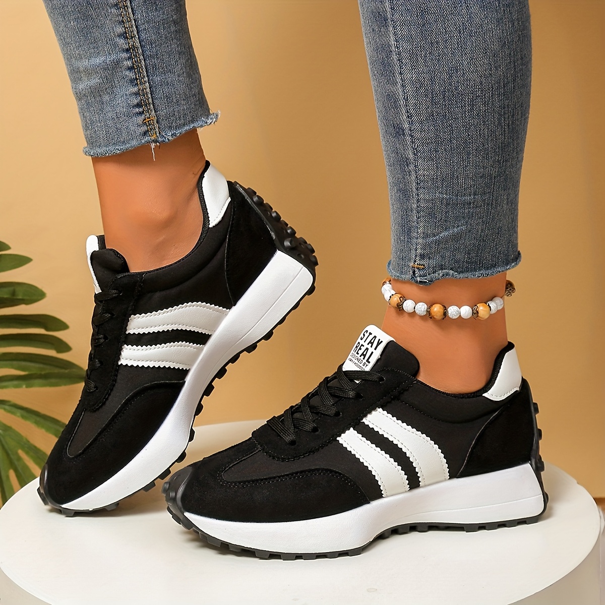 TEMU [sneakers] Unisex Daily Multifunctional Stylish Running Shoes, Featuring A Trendy Thick Sole, Height-increasing Design, Retro Style, Perfect For