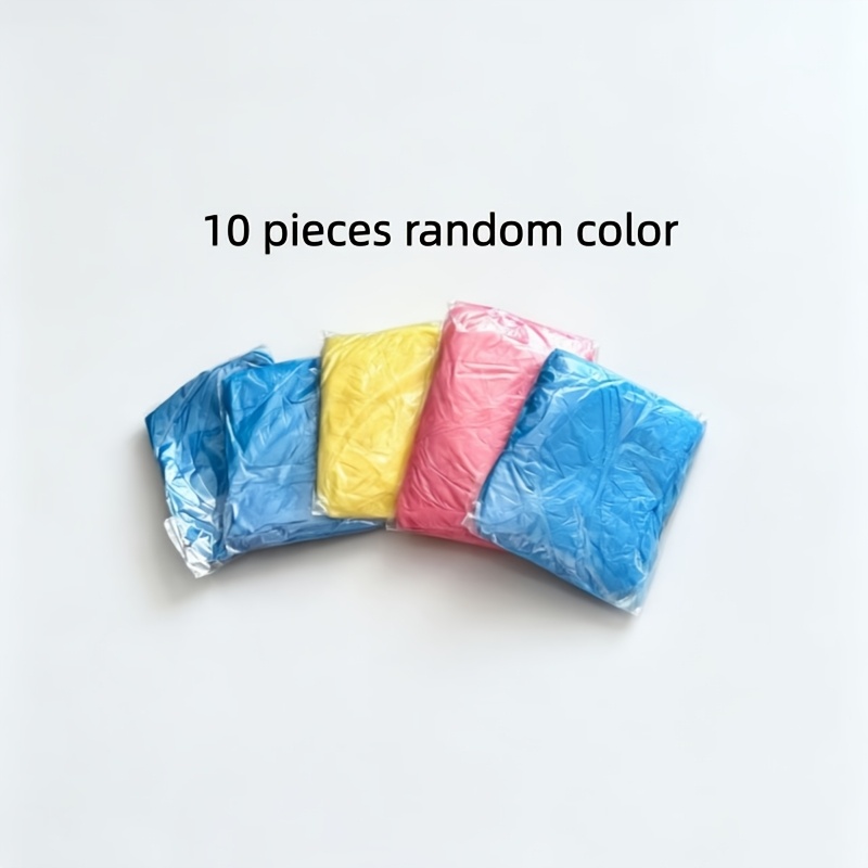 Image of 5/10/ 20pcs Pocket Disposable Raincoats, Vacuum Compression Card Packaging Thickened Raincoats For Outdoor Rafting Travel, Random Color