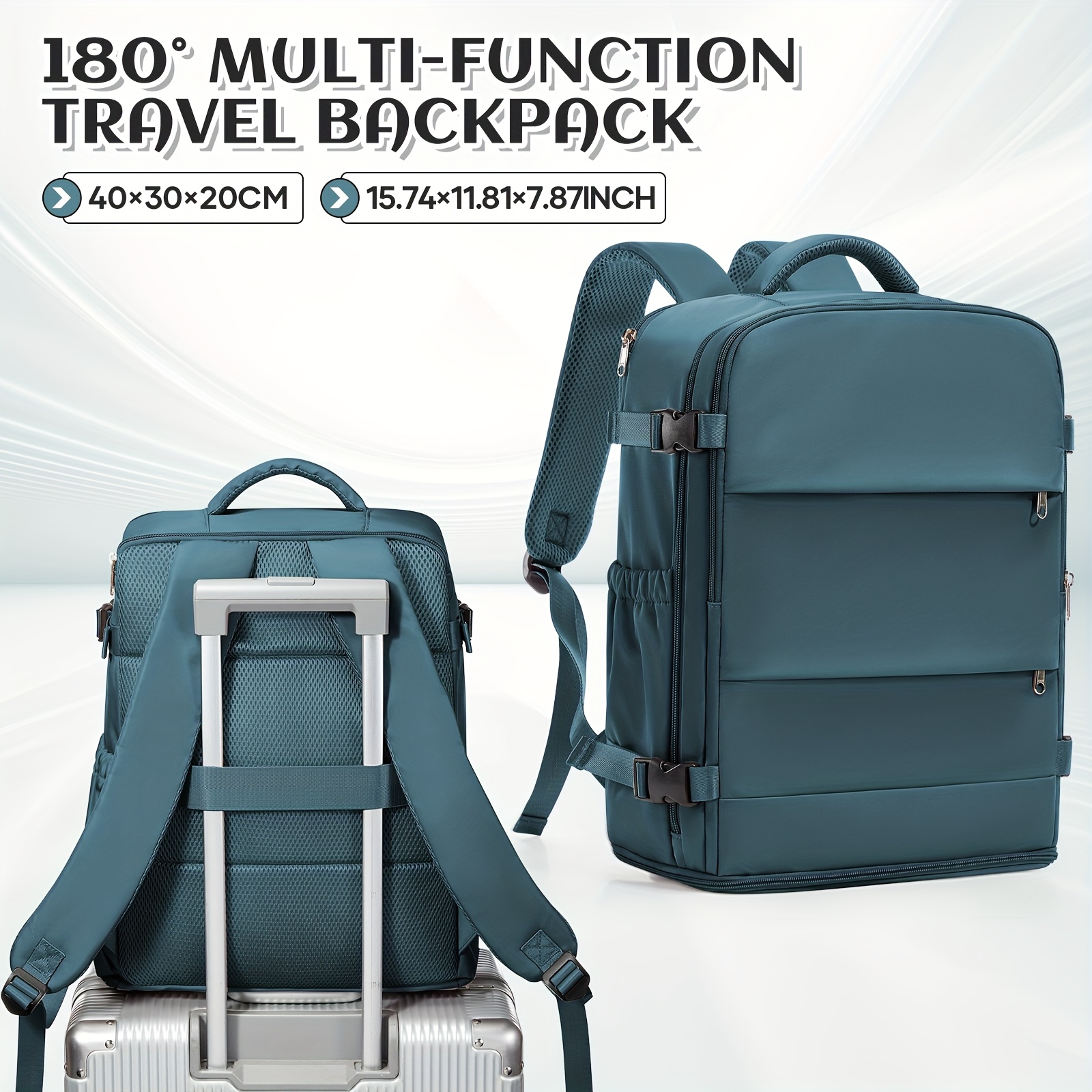 travel backpack cabin luggage bag 40 x 20 x 25cm airline Temu