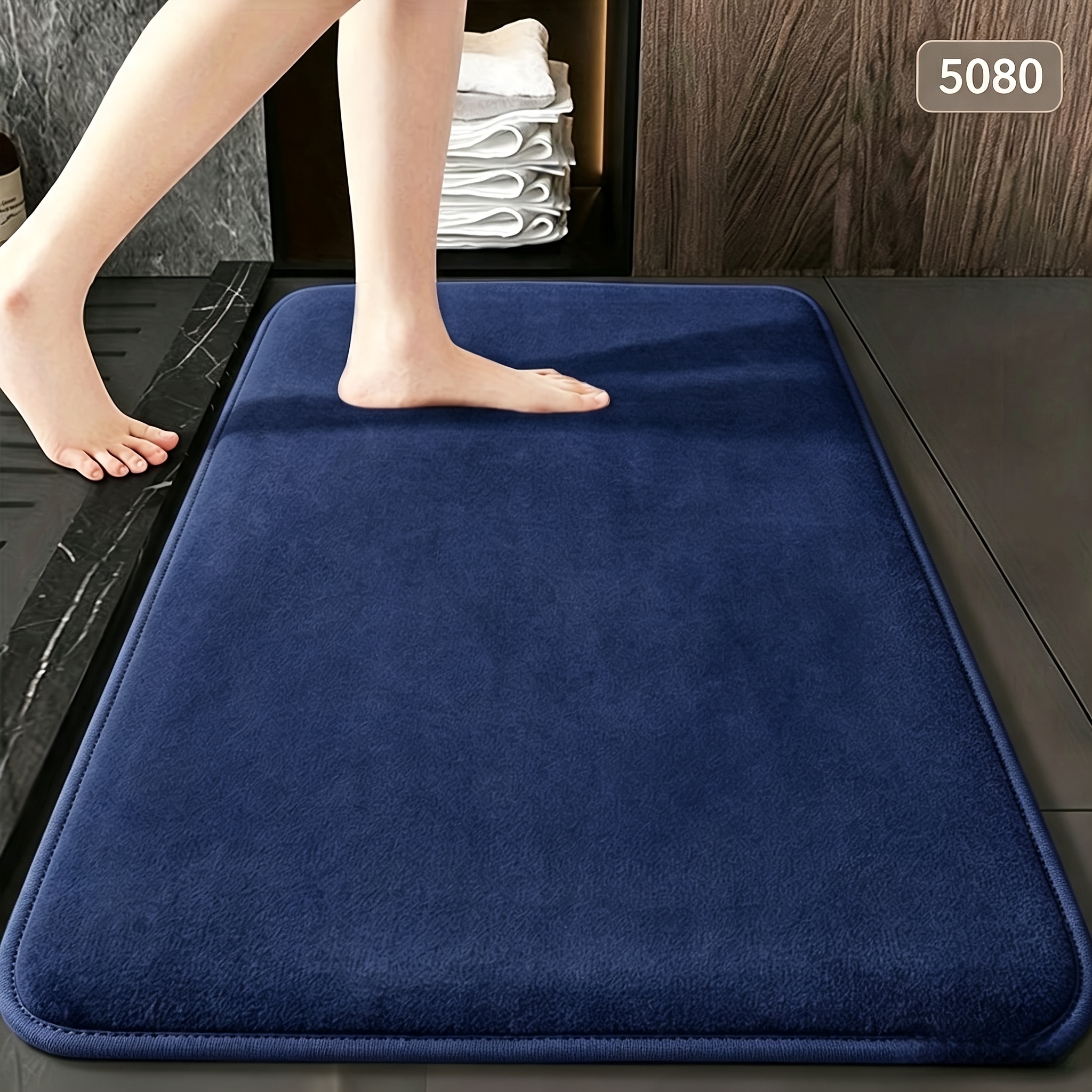 Quick-absorbing Washable Memory Foam Bath Mat, Soft and Comfortable