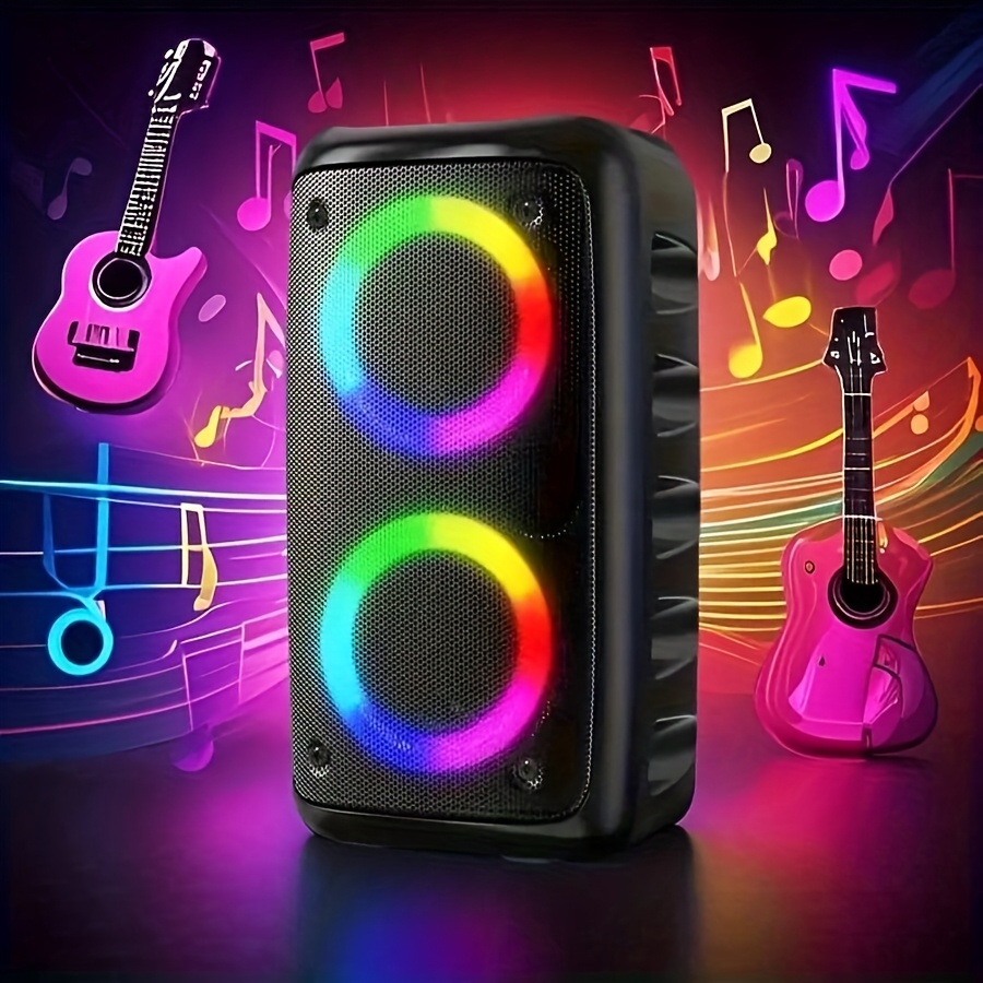 Portable Wireless Speaker A Microphone A Subwoofer Featuring