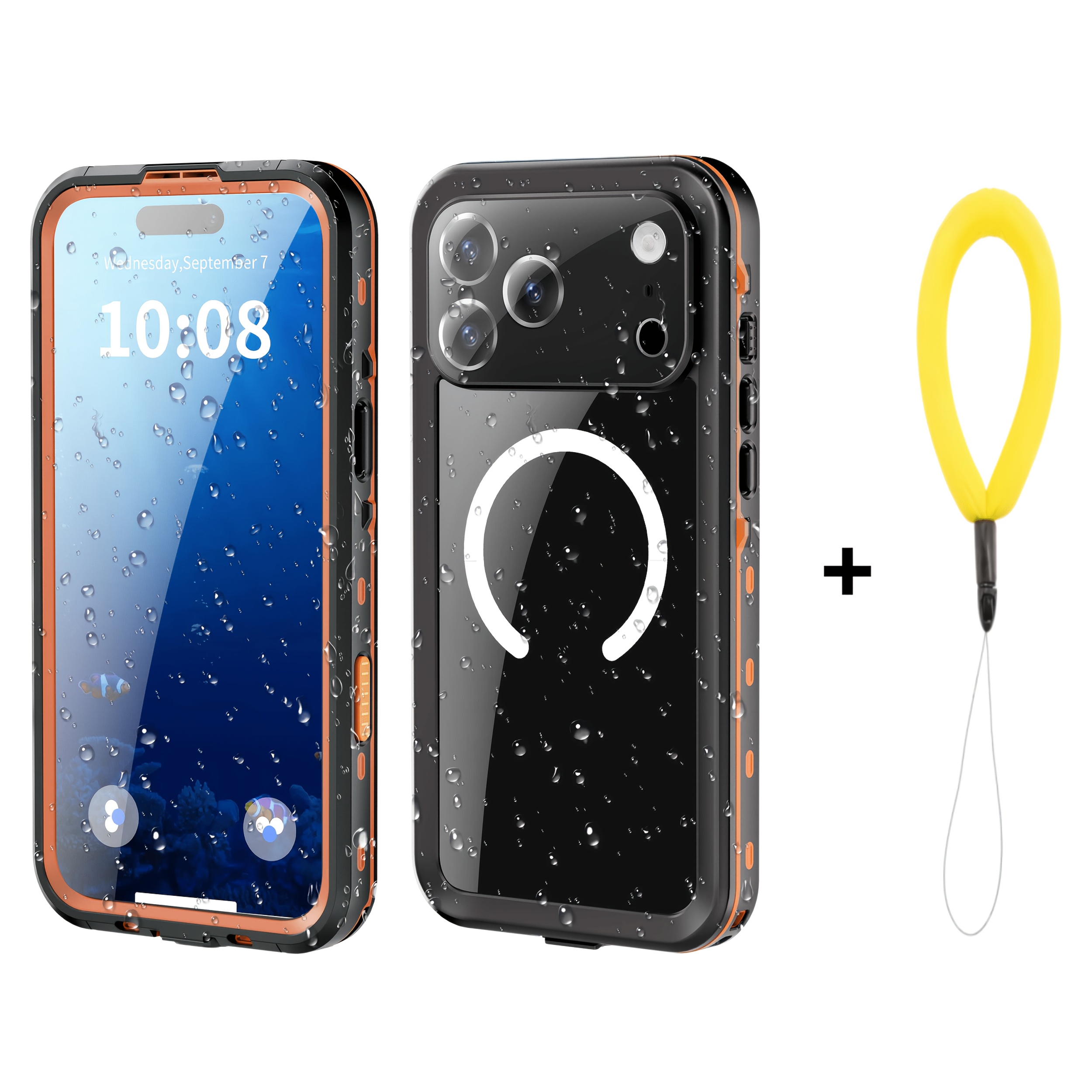 TEMU Phone Case: New Set Of High-quality Mobile Phone Cases Equipped With Floating Wristband Prevent Loss Swim Underwater Photography Ip68 Dustproof