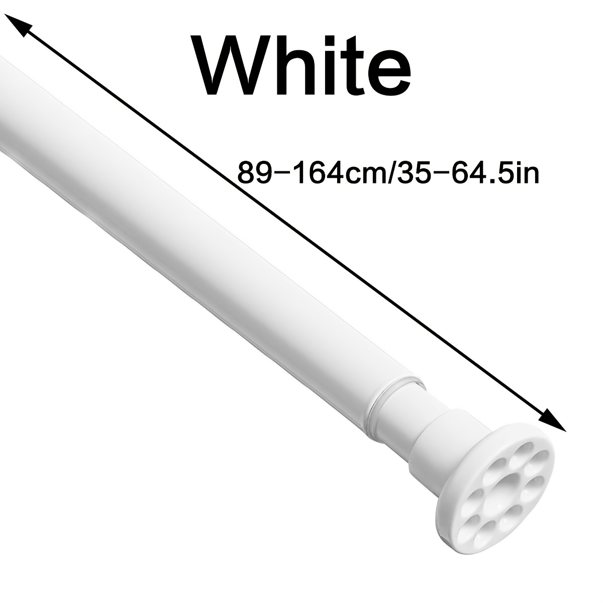 TEMU Tringle à rideau de douche multifonction perçage, tringle à tension, tringle à ressort robuste, tringle à linge, tringle pour rideau de porte,