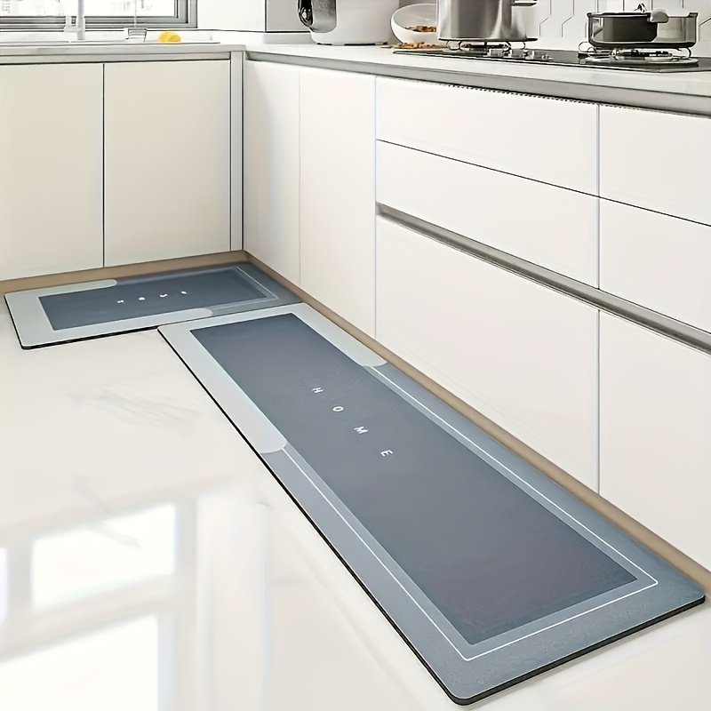 TEMU Lot de 2 tapis de sol debout pour confort intérieur, forte absorption d'eau, stable et antidérapante, coussin de soutien doux pour les pieds,