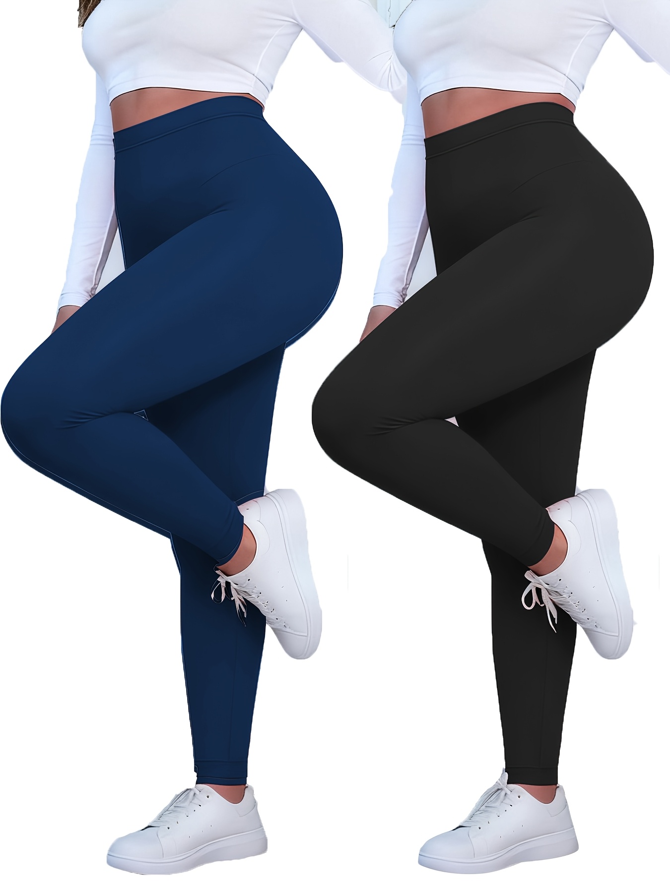plus size two   size solid color casual pants