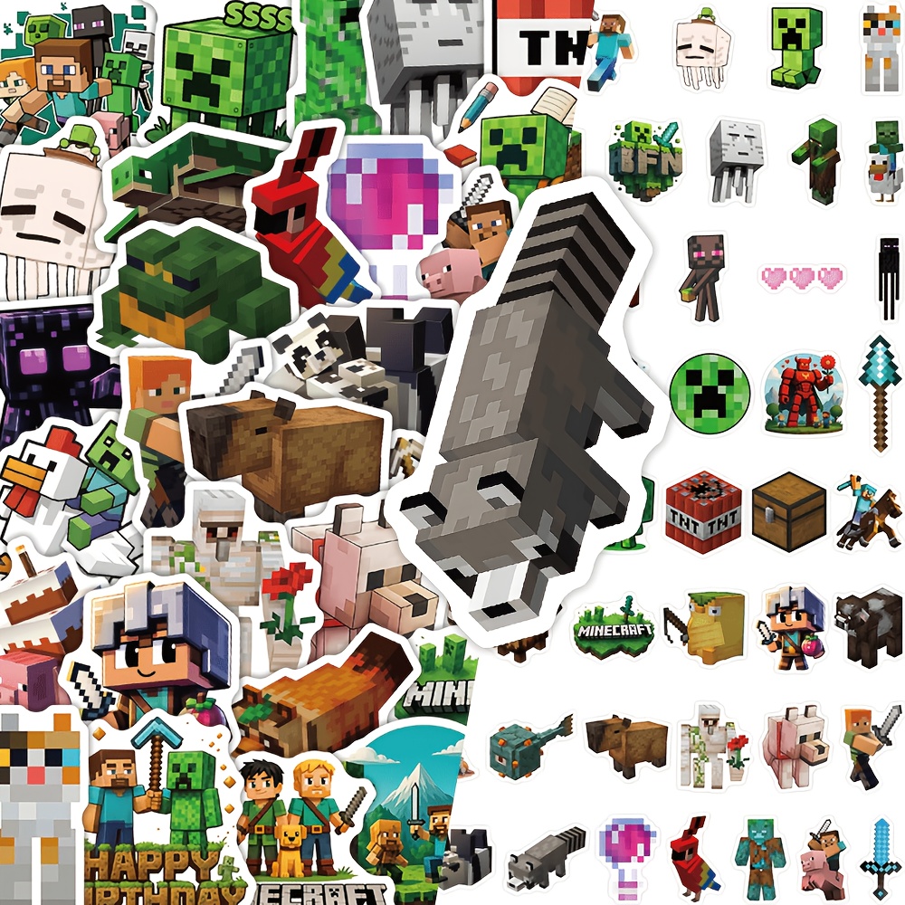 Image of 79pcs Of Game-related Themed Items. Different Styles, Trendy "ins" Look, High Level. Cycling And Skateboarding Gifts, Decorative Stickers, Painted Character Themed Stickers For Decoration.