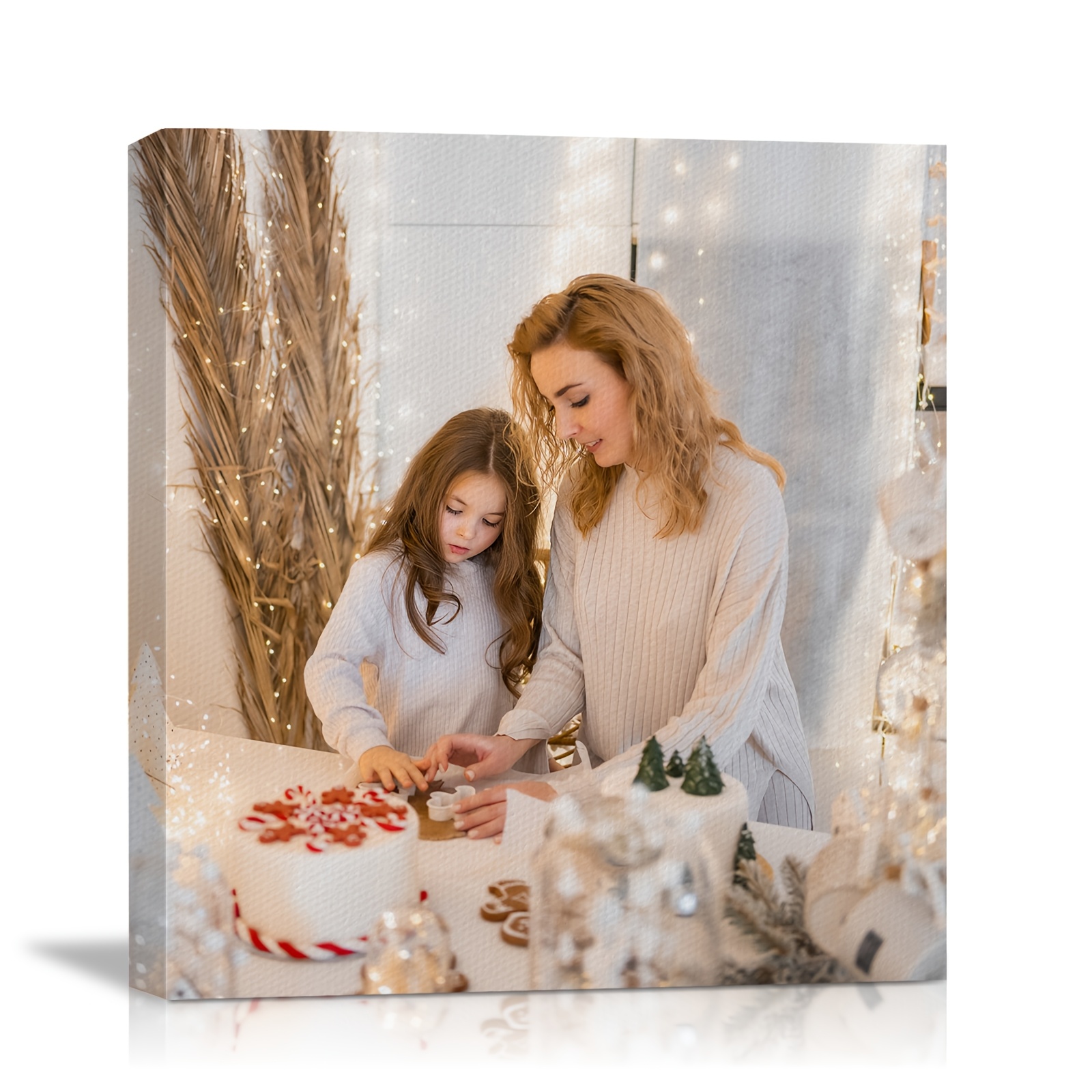 TEMU 2d Flat, 1pc Custom Photo Canvas Print- Personalized Framed Wall Art For Living Room, Bedroom, Office& Bathroom Decor- Unique Gift For Birthday, Graduation, Valentine's Day