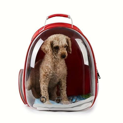 Spacious & Breathable Pet Backpack - Transparent, Portable Bird Cage with Multiple Holes for Parrots, Cats & Dogs - Durable Plastic with Zip Closure Bird Cage Accessories Small Bird Cage Accessories