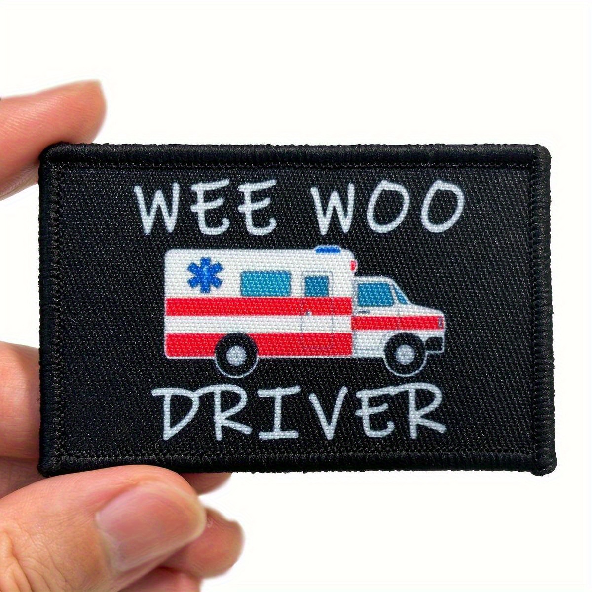 

Wee Woo Driver Emergency Vehicle Embroidered Patch With - Fabric Morale Badge For Backpacks, Jackets, Hats