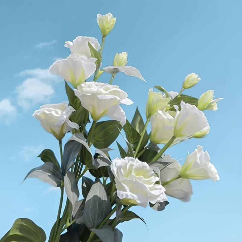 Set of 5 Beautiful   White     - 68, 58Cm Realistic Stems for Weddings, Christmas, Easter, Home And Outdoor Decoration - Premium Synthetic Material, No Care Needed Floral Displays, Hanging   Flowers, Holiday Ornaments, Festive Decor, Lifelike Foliage