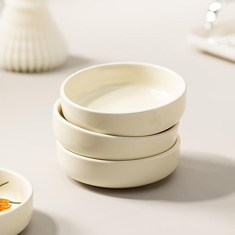 Set Of 3 Small Ceramic Appetizer Bowls (3.5 Inches) - Ideal For Festive Snacks, Dips, And Fruits! Serving Set For Thanksgiving And Christmas Gatherings - Multifunctional Mini Bowls For Household Use