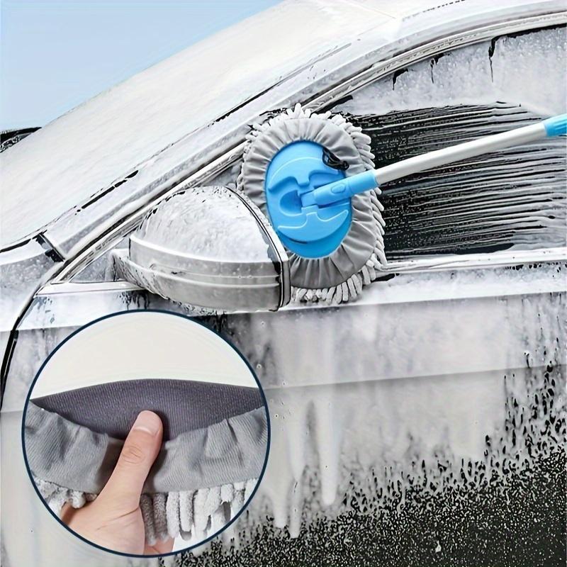 Extendable Flexible Car Wash Mop with Nylon Bristles - Easy Reach & Clean