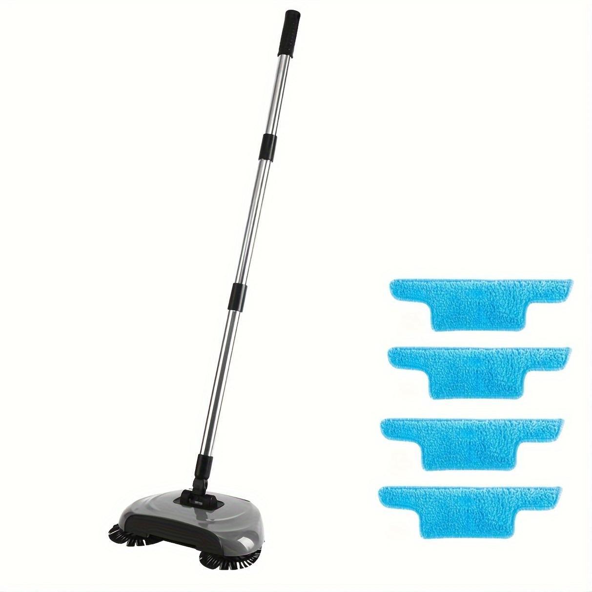 TEMU Système de Nettoyage Manuel 3-en-1 pour Sols | Combinaison Balai à Pousser, Vadrouille & Pelle à Poussière pour Sols Durs | Plastique Durable |