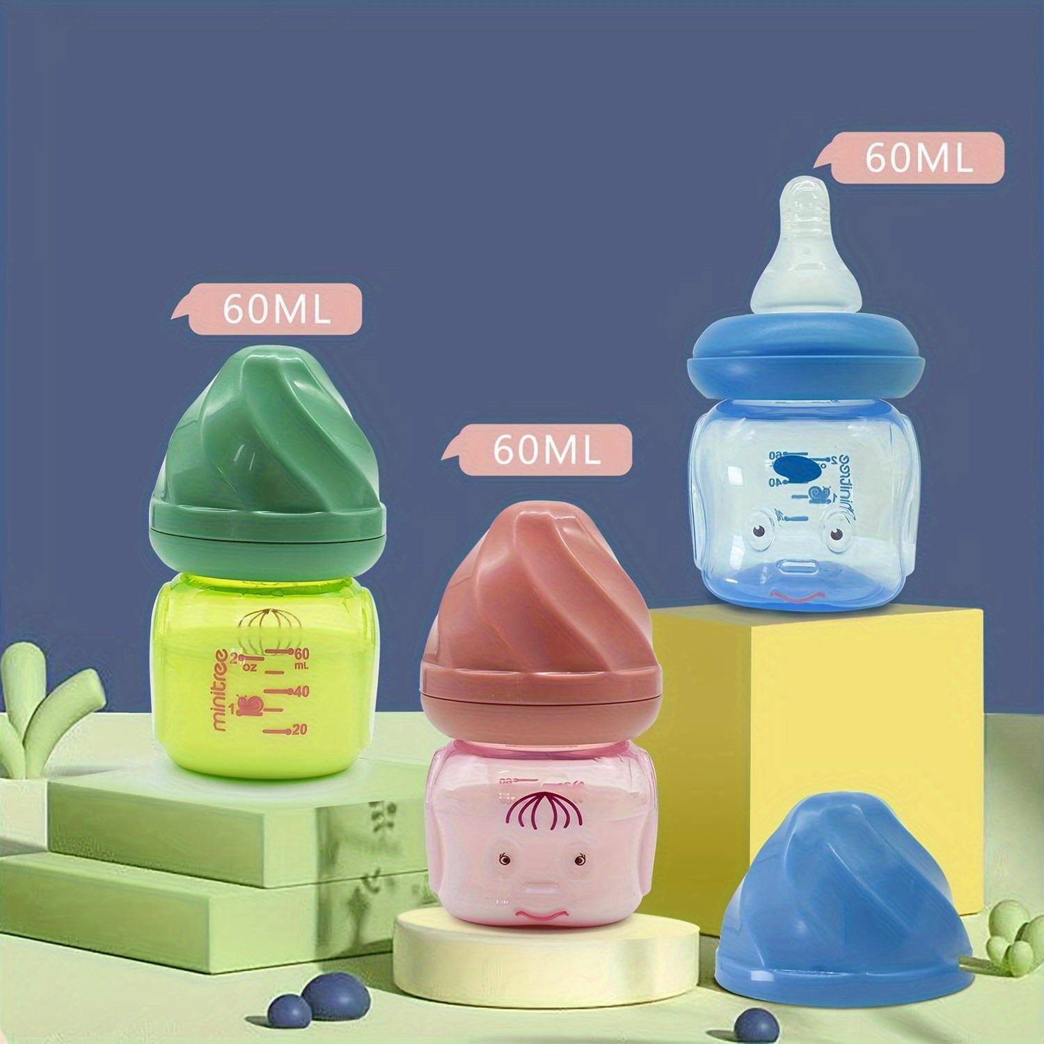 Adorable Ice Cream Doll-shaped Baby Bottle, 2.03oz - Bpa-free Pp ...