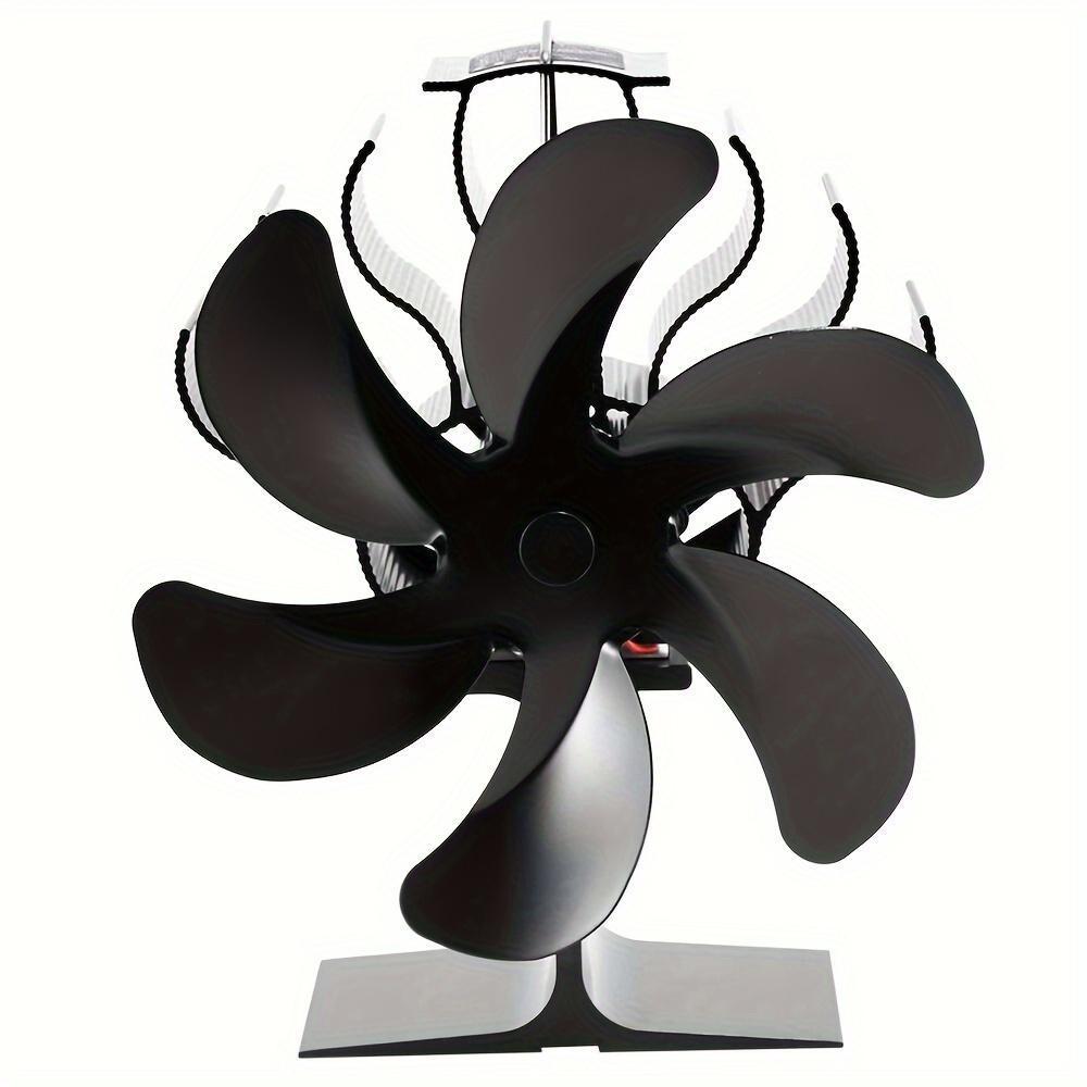 heat powered fireplace fan quiet 6 blade stove fan for   heat circulation in wood burning fireplaces details 4