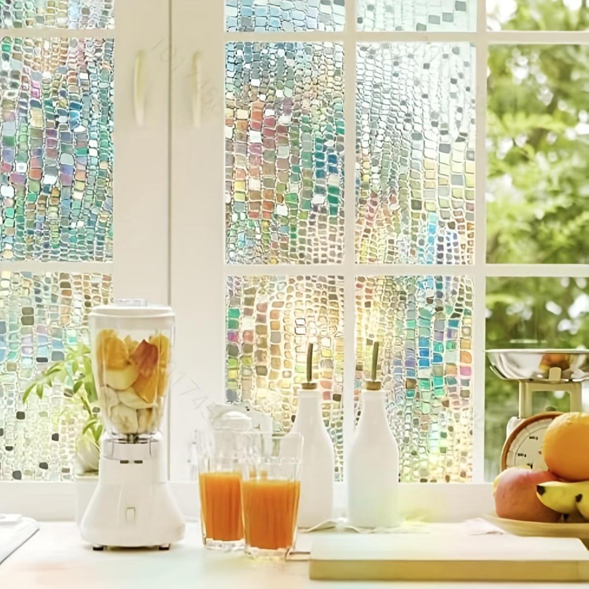 TEMU 1 Roll - Textured Laser Crocodile Skin Pvc Film, Static Cling, Needed - Vibrant Colorful For Living Room & Bedroom Decor