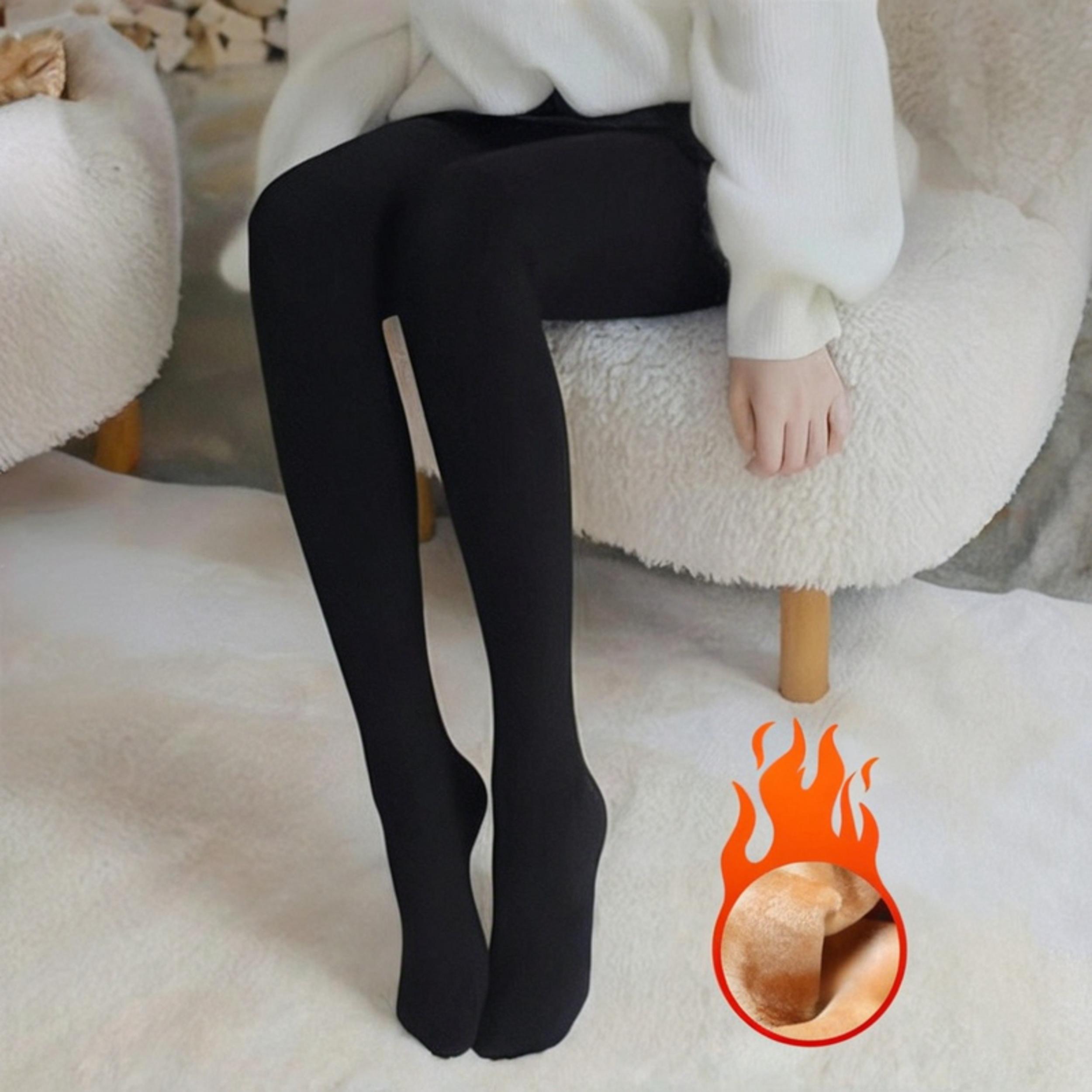 1pc Women's Thermal Tights Heavy-Duty Winter Pants with Full-Leg  Coverage, Beige/ Tummy Control Butt Lifting Underwear, 20/D for Work