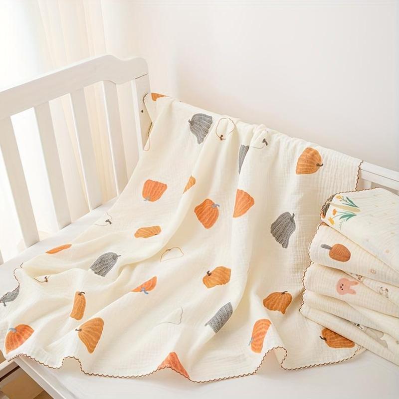   two layer full gauze wrinkle cloth infant summer thin quilt cover   room quilt soft and breathable details 1