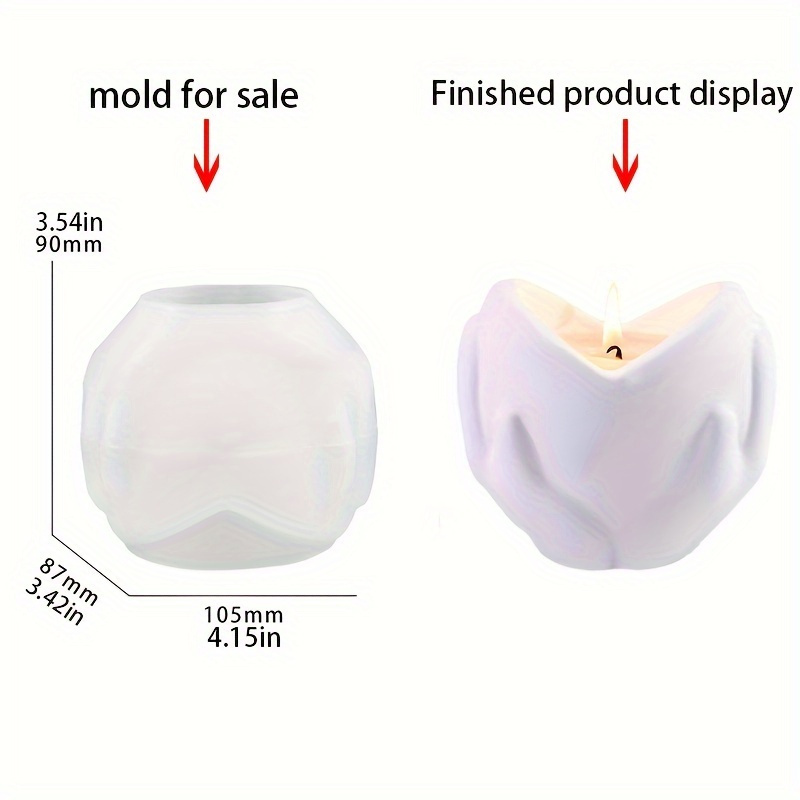 Hand In Hand Love Candle Holder Silicone Mould Diy Silicone Love Candle Valentine's Day Hand In Hand Heart Silicone Candle Mould Mould Plaster Decoration Home Resin Moulds