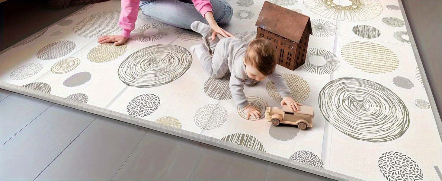 reversible 59x59   play mat waterproof non slip dual sided with circles     indoor outdoor use details 9