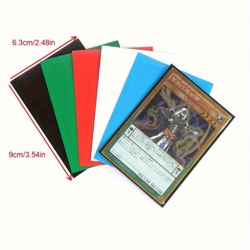 size of yugioh card sleeves Amazon.com: Black Card Sleeve 200 Pack Compatible with Yu-gi-oh Card Sleeve  Japanese Small Card Sleeves 62x89mm, Back Textured Perfect Shuffling,  Protect Your Japanese Sized Trading Cards Photocard Never Tear : Toys & main image 0