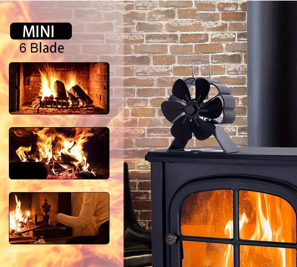 mini stove fan 6 blade heat powered fireplace fan log wood burner eco fan quiet fireplace   winter   distribution details 1