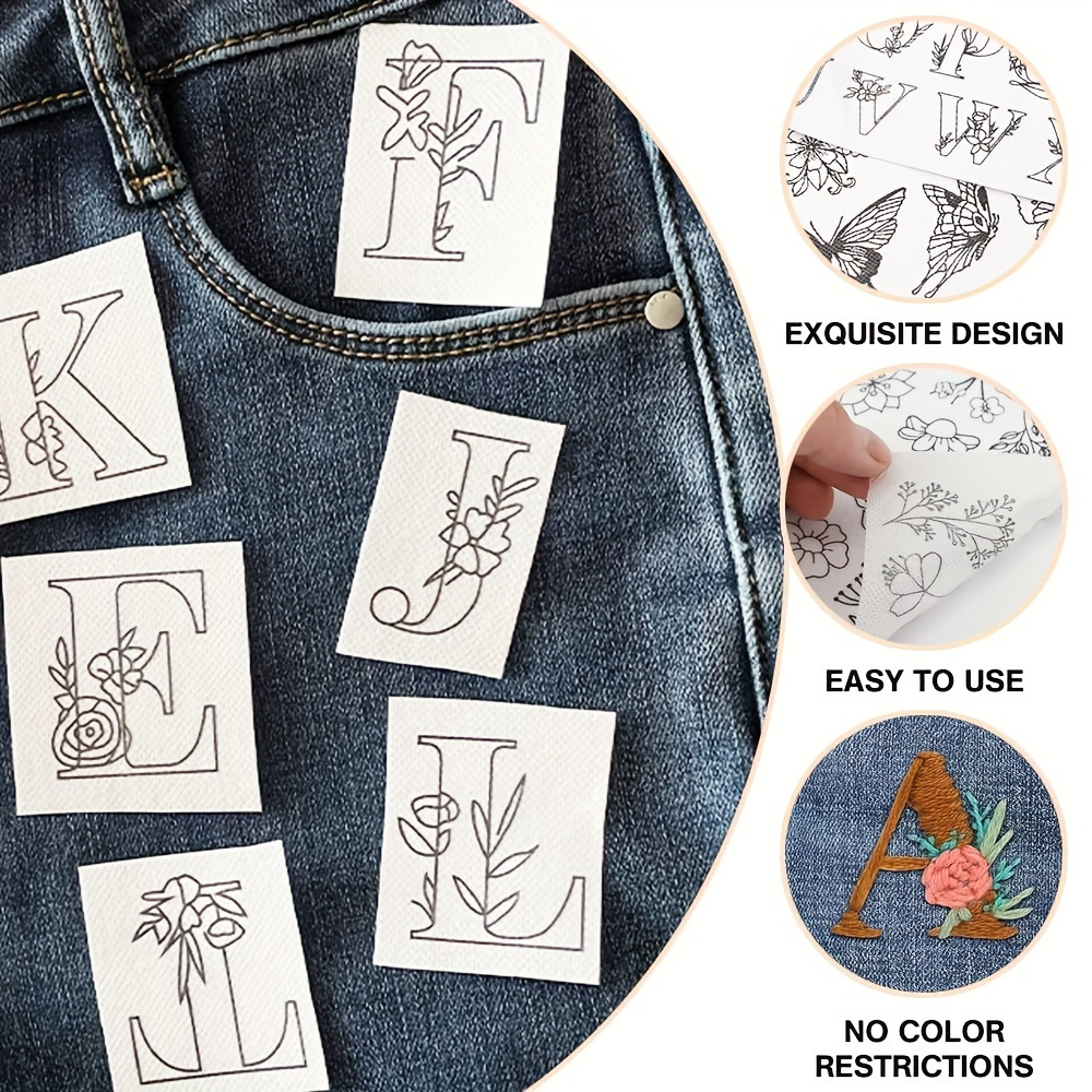 Blank Water-Soluble Embroidery Pattern Stickers for Craft Projects