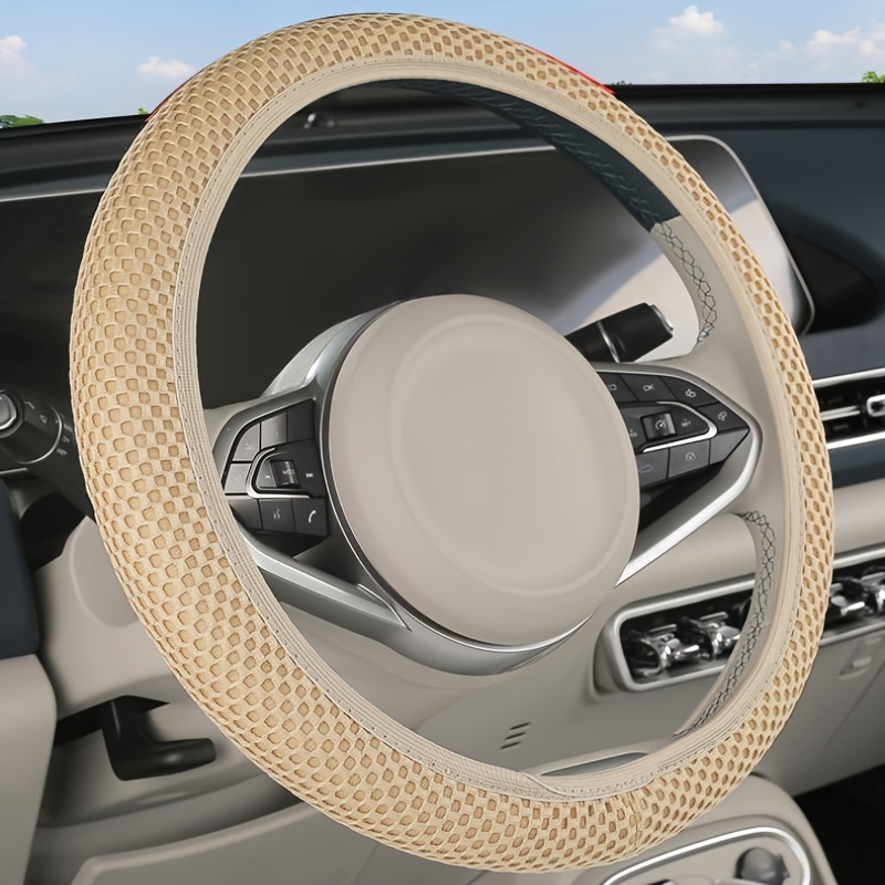 

Steering Wheel Cover For Cars, Suitable For All With Comfort, Warm In Winter And Cool In Summer, Universal 38 Cm 15 Inch Ultra- Breathable, Non-slip, Odorless, Easy To Carry, Vehicles.