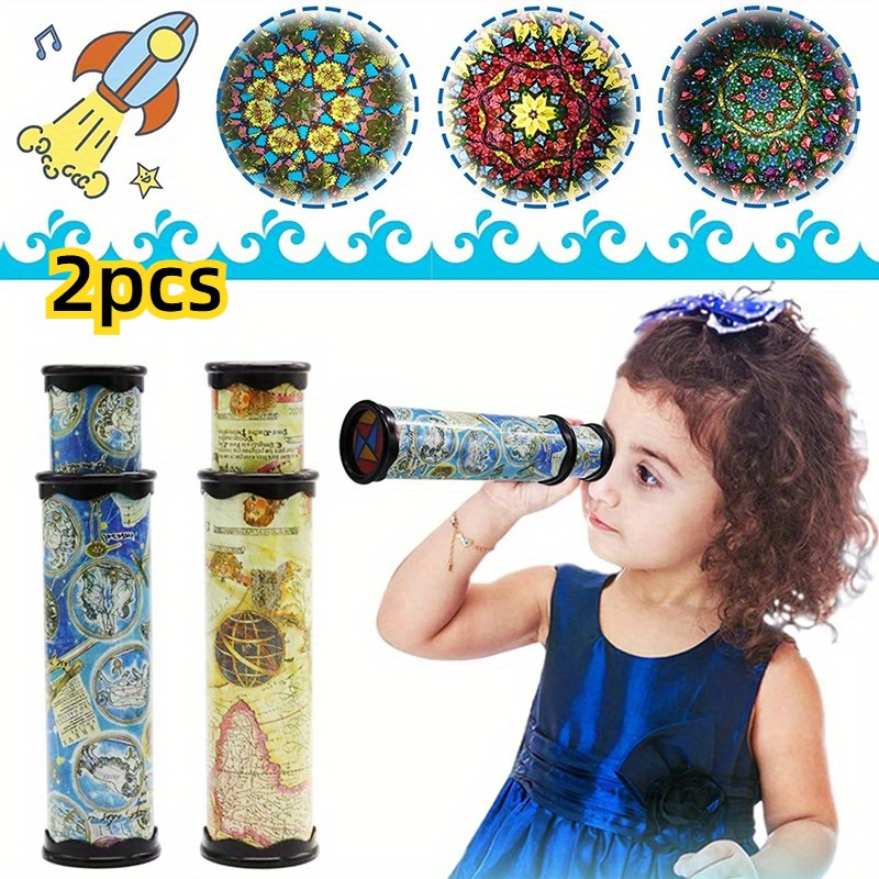 2pcs classic kaleidoscope stretchable long design telescopic