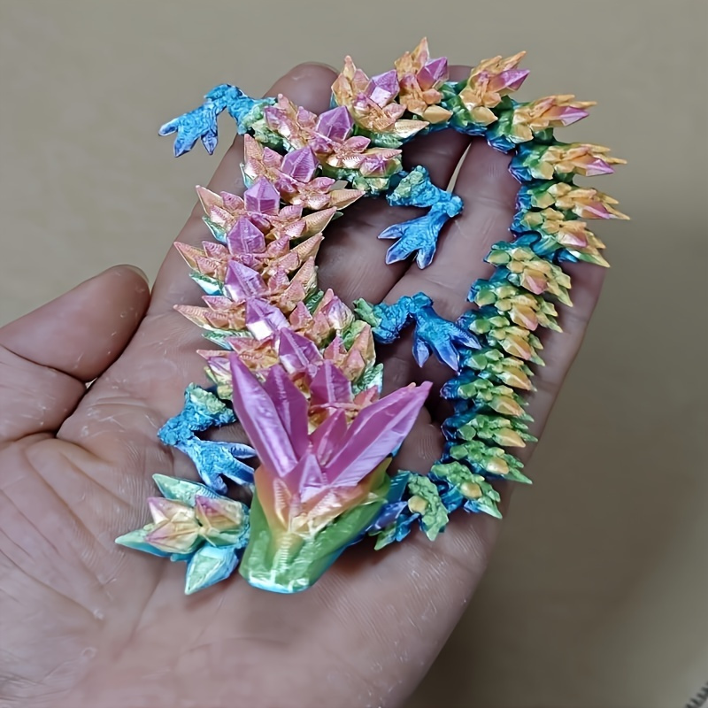 

3d Printed Figurine - Candy-colored Gradient, Assorted Designs, Holiday Parties & Gifts, Dragon Decor