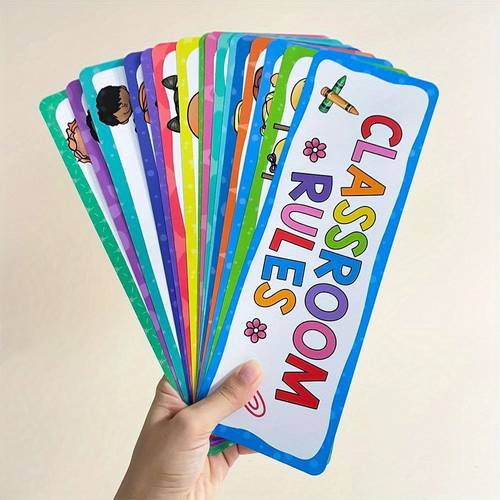 16pcs classroom rules posters class rules teacher classroom signs english poster classroom wall decoration class organization charts posters for stuff classroom