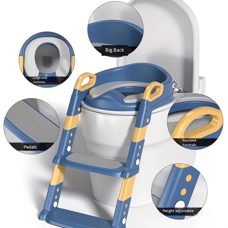 1pc Youngsters's Step Toilet, Foldable Toilet for Youngsters, Folding Potty Training Seat with Step Stool, Great Christmas Halloween Thanksgiving Day Gift, New Year's Gift, Valentine'sDay Gift, PANLYNNER