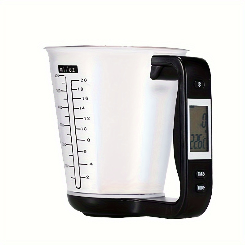 Image of 600ml Smart Measuring Cup Scale With Thermometer | 6-in-1 Unit Conversion(lb/g/ml/oz/cup/ct) | Food-grade Pc Detachable Design | 0-40°-time Monitoring | Baking Essential With Battery Included