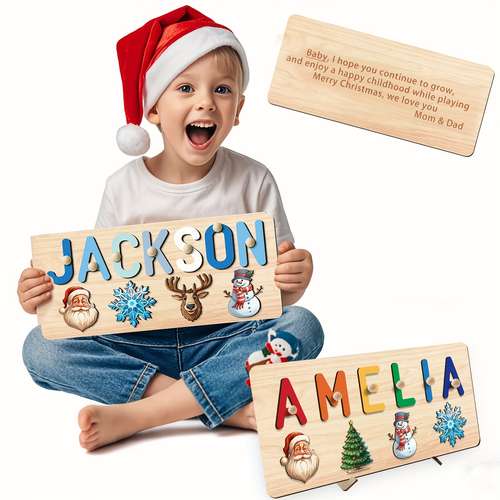 Personalized Wooden Name Letters For Kids | Animal-Themed Nursery Decor | Unbranded