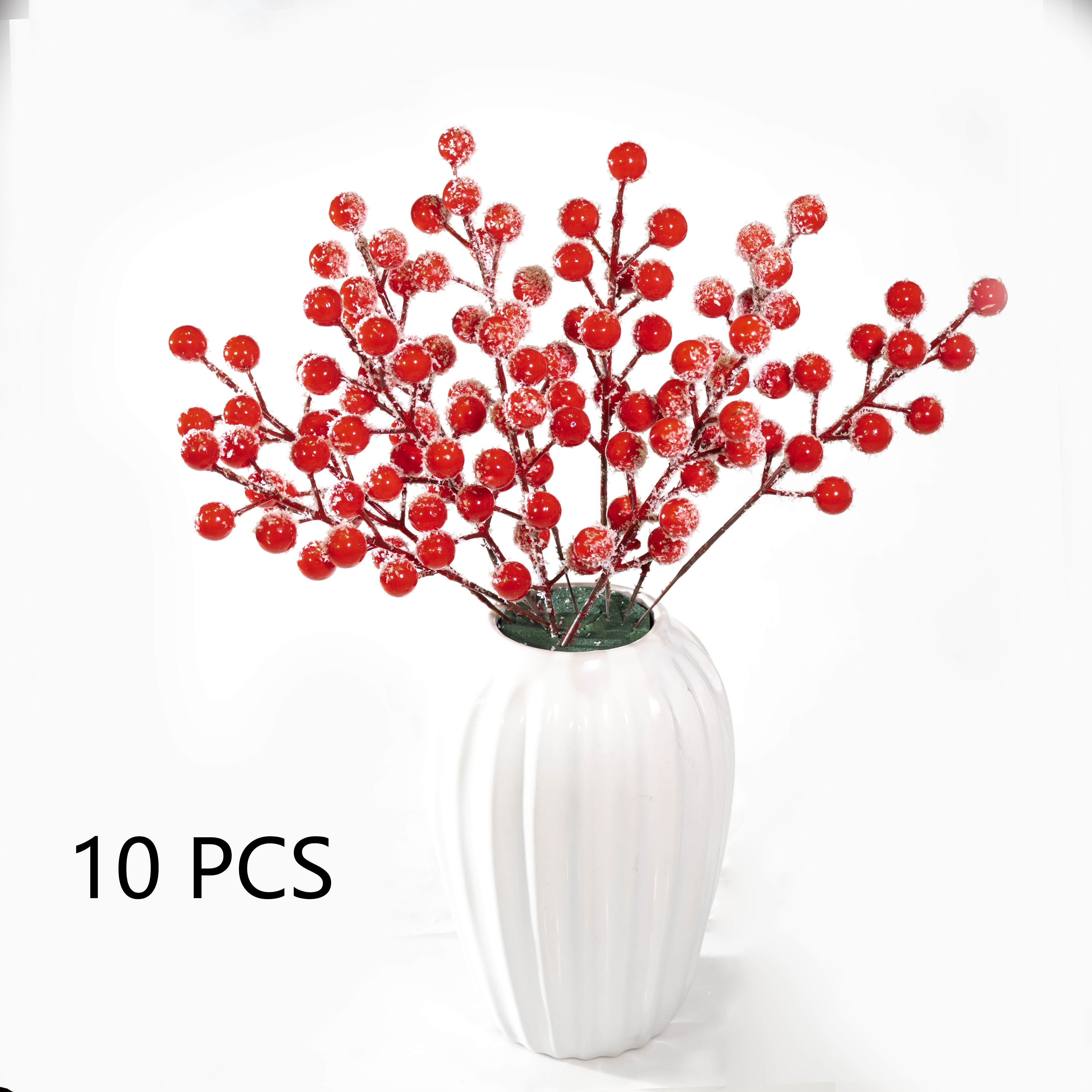 

10pcs Red For Christmas Tree - For Diy Decor, & Centerpieces, No Battery Needed, For Halloween, & Easter , Christmas Decor