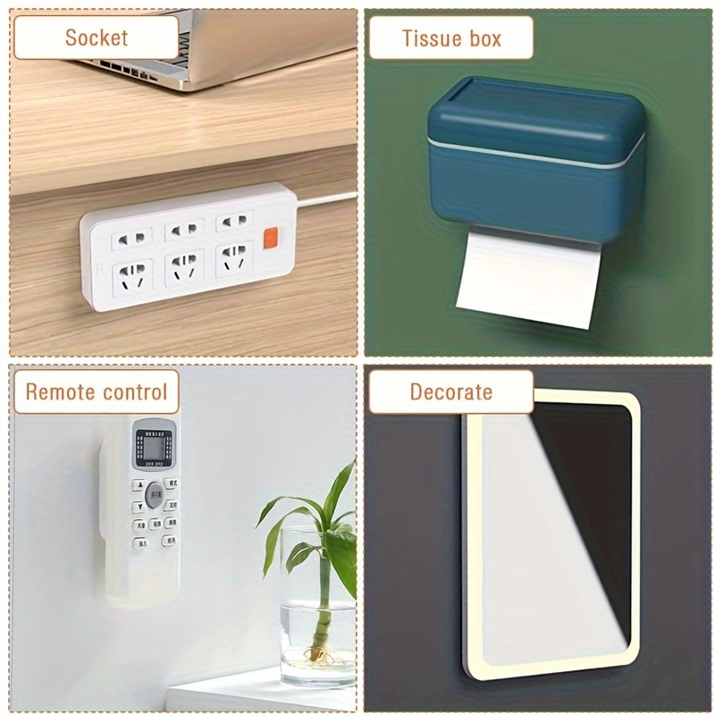 2pcs self   wall socket organizer traceless cable management for neat   cable storage organizer hooks devices details 9