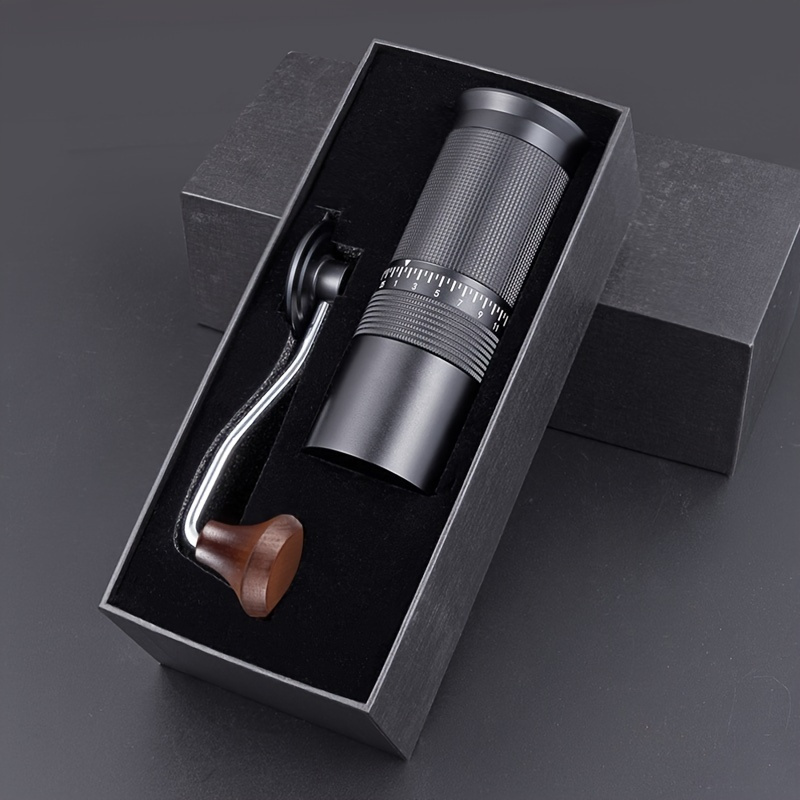TEMU Conqueco Premium Hand Coffee Grinder - Features Adjustable Settings For Fine Grinding, High Capacity, External Adjustments, Made Of Stainless